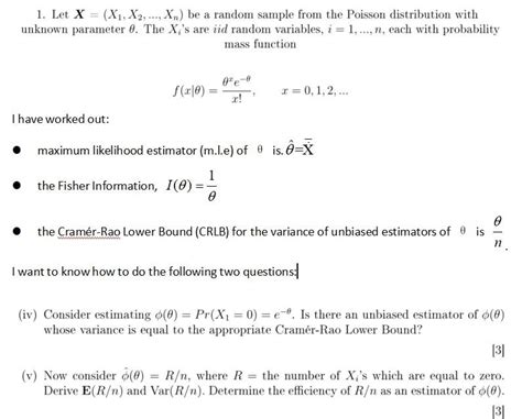 Solved Let X X X Xn Be A Random Sample From Chegg