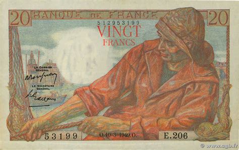 Francs P Cheur France F B Banknotes