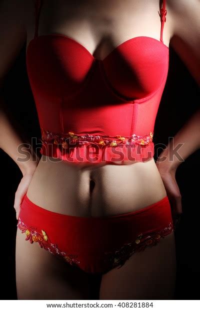 Nude Woman Lingerie Red Corset Erotic Stock Photo 408281884 Shutterstock
