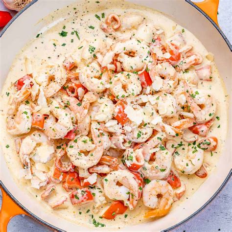creamy garlic shrimp skillet healthy fitness meals