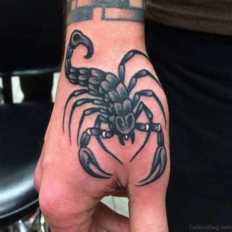 Fancy Scorpion Tattoos For Hand Tattoo Designs Tattoosbag