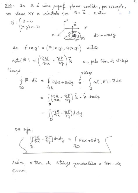 Teorema De Stokes C Lculo Iii