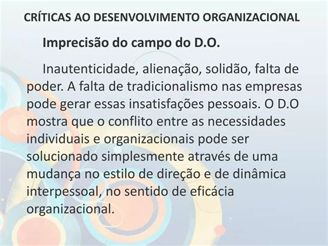 Aula 3 Teoria Do Desenvolvimento Organizacional Ppt