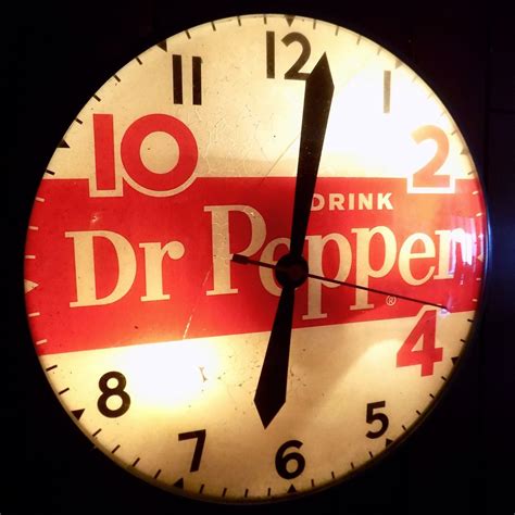 Dr Pepper Clock Advertising Clocks Vintage Clock Retro Clock