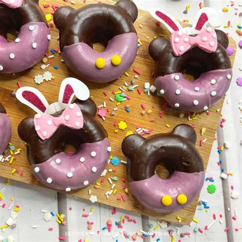 Chocolate Minnie Mickey Disney Easter Doughnuts Recipe