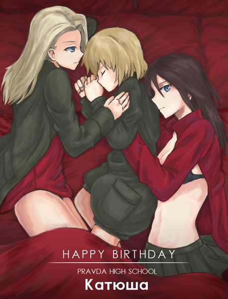 Katyusha Nonna And Clara Girls Und Panzer Drawn By Mutsu