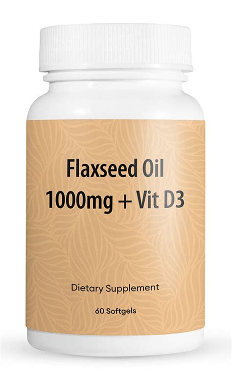 Flaxseed Oil 1000mg Vit D3 Softgel Nodosano