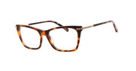 Swarovski Sk5426 Eyeglasses Dark Havana Clear Lens In Brown Lyst