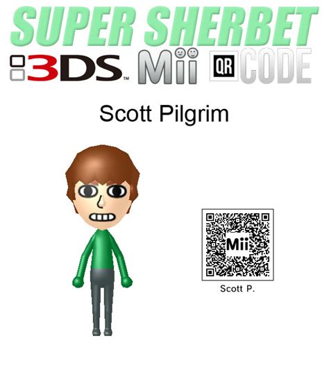 3ds Mii Qr Code Scott Pilgrim By Somanyarts On Deviantart