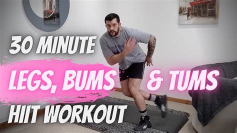 30 Minute Legs Bums And Tums Home Hiit Workout No Equipment Mdj