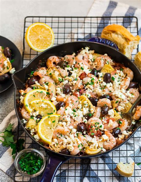 Mediterranean Shrimp Healthy One Pan Meal