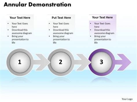 Ppt Annular Demonstration Of 3 Power Point Stage Using Arrow Powerpoint