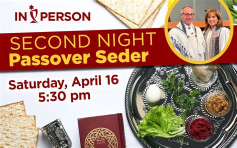 Second Night Passover Seder With Rabbi Dan Levin And Cantor Lori Brock Temple Beth El Of Boca