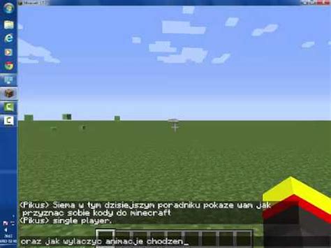 Minecraft Singleplayer Jak Przyzna Sobie Kody I Wy Czy Animacje