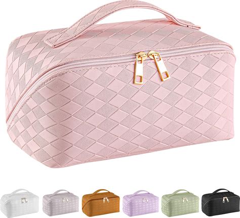 Amazon Sfxulix Large Capacity Travel Cosmetic Bag Makeup Bag Pu