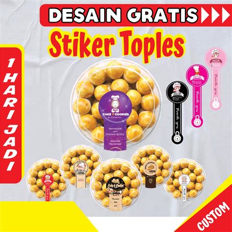 Jual Cetak Stiker Seal Segel Toples Stiker Kue Kering Nastar Stiker