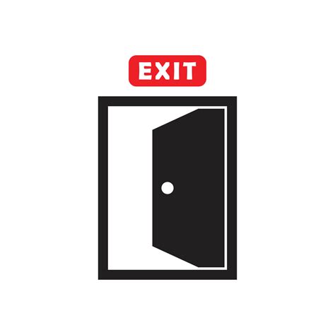 Exit Door Vector Logo Icon 20382312 Vector Art At Vecteezy