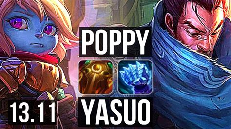 Poppy Vs Yasuo Top 603 800k Mastery 300 Games Dominating Kr