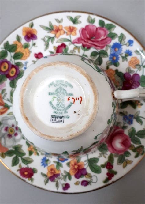 Crown Staffordshire Thousand Flowers Pattern Cup And Saucer Bone China Ebay