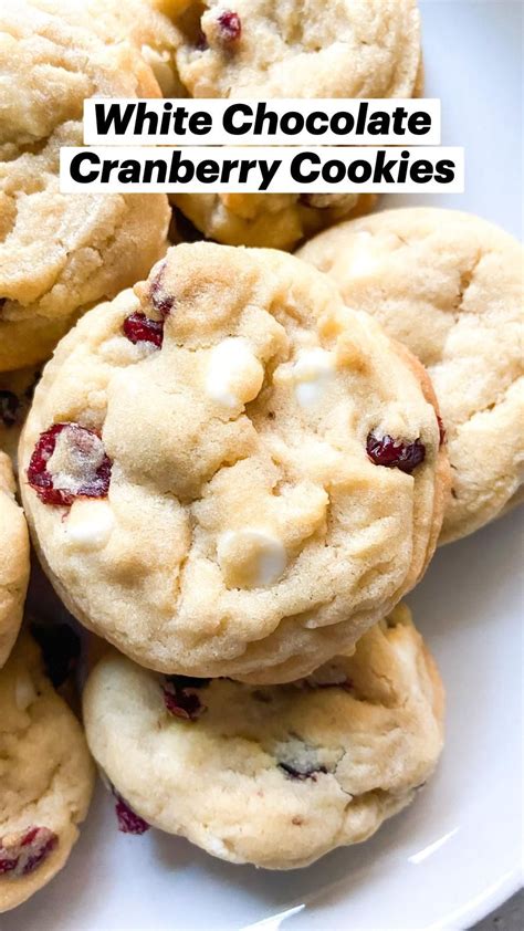 White chocolate cranberry cookies – Artofit