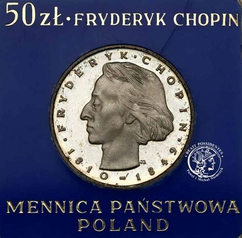 Polska PRL 50 złotych 1972 Fryderyk Chopin st L archiwum niemczyk pl