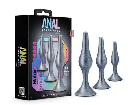 Anal Adventure Matrix Genesis Plug Kit Silver Sensations