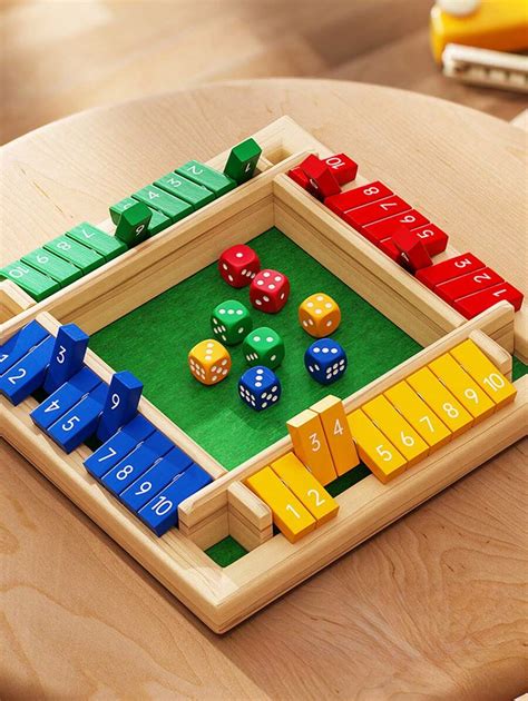 Jogo De Madeira Shut The Box A Jogadores Tabuleiro Grande De