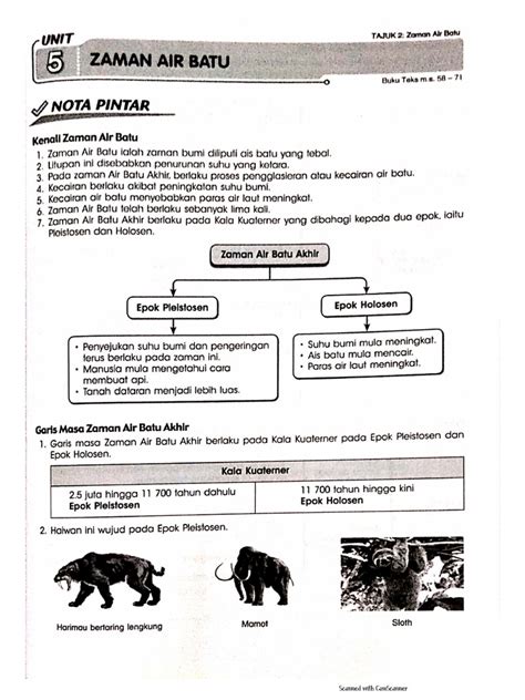 Nota Sejarah Tahun 4 Unit 5 Zaman Air Batu Pdf