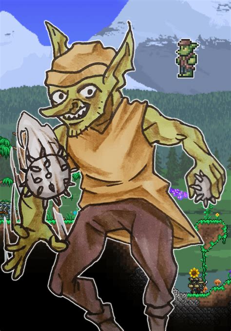 Drawing All Enemies Anyways Day 238 Goblin Peon Rterraria