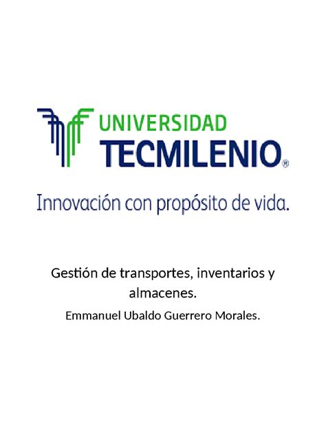 Gestión de transportes Evidencia 1 Gestión de transportes