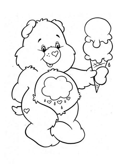 Grumpy Bear Coloring Pages Free The Care Bears Coloring Pages Printables