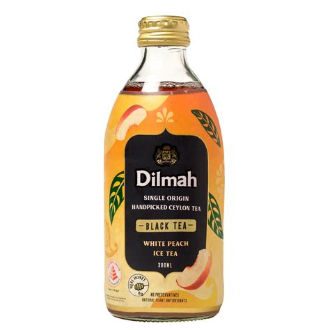 Dilmah Ready To Drink Black Tea White Peach Ice Tea 300ml Assorted