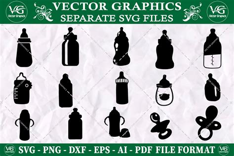 Baby Bottle Svg, Bottle Svg Baby Png | Illustrator Graphics ~ Creative ...