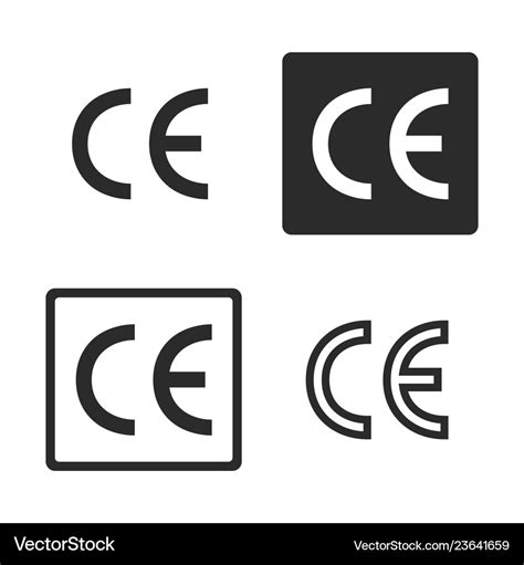 Ce mark symbol set Royalty Free Vector Image - VectorStock