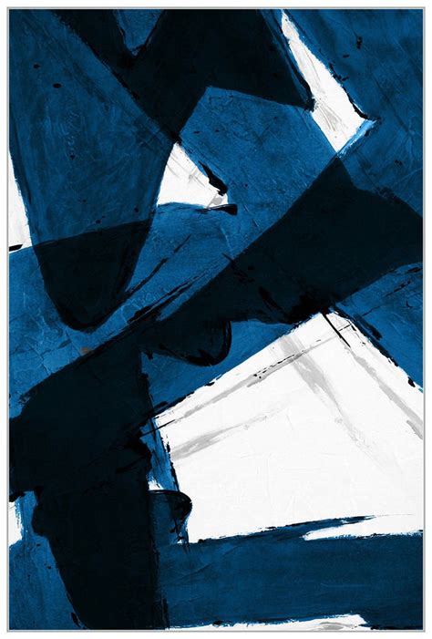 Large Blue Abstract Art Prints on Canvas – English Country Home