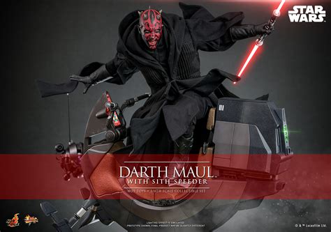 Star Wars Episode I The Phantom Menace Darth Maul With Sith Speeder 1 6 Scale Figure Set Hot