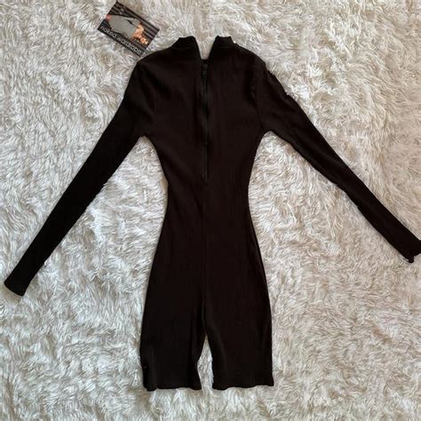 Black Romper By Naked Wardrobe Depop