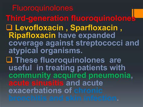 Fluoroquinolones | PPT