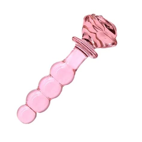 Rose Holder Anal Glass Dildo The Passionate Toys