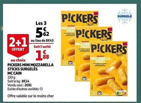 Promo Pickers Mini Mozzarella Sticks Surgel S Mc Cain Chez Auchan