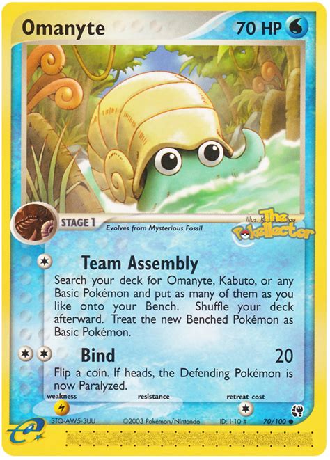 Omanyte - EX Sandstorm #70 Pokemon Card