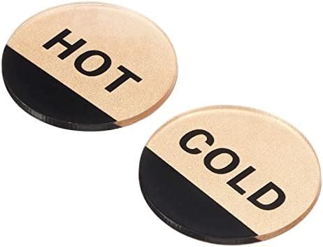 Amazon Patikil Self Stick Hot Cold Water Label Pairs Pack Acrylic Round Sticker Signs