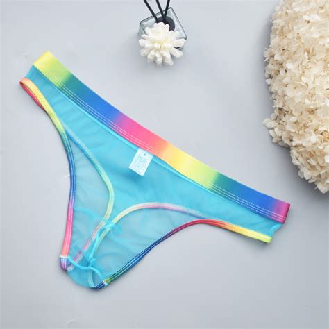 Djdljwcj Men S Regular Briefs Underwear Seductive Mens Bikini Briefs Transparent Mesh