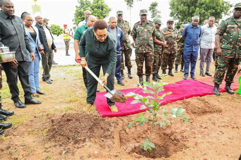 Waziri Dkt Stergomena Aongoza Upandaji Miti Makao Makuu Ya Jkt Chamwino