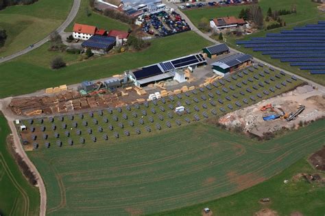 Luftaufnahme Murg Solarpark bzw Solarkraftwerk in Ortsteil Hänner