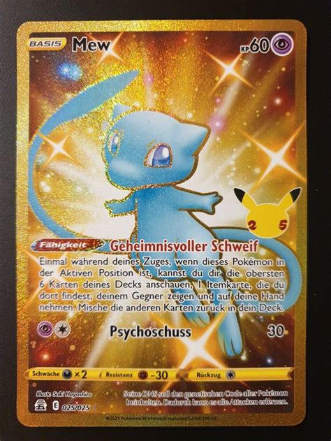 Pokemon Karte Mew 025 025 Celebration GOLD RARE NM Kaufen Auf