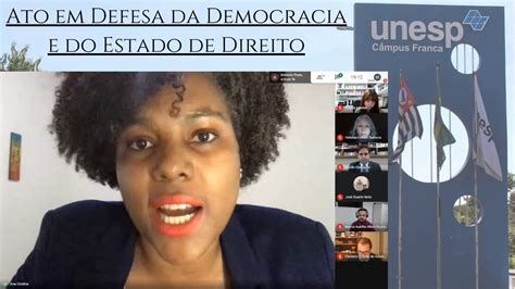 Ato Em Defesa Da Democracia E Do Estado De Direito Youtube