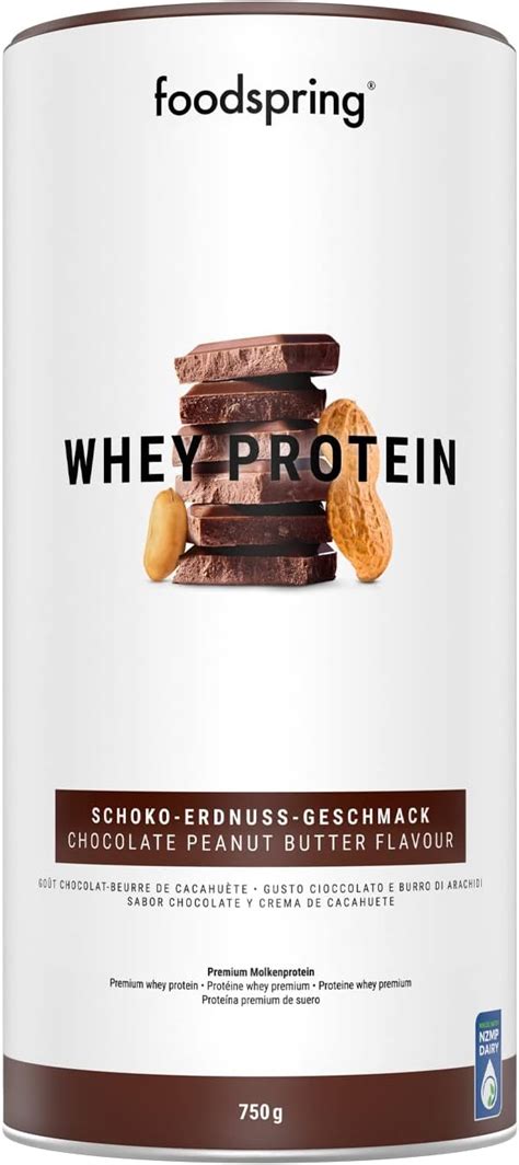 foodspring Whey Protein Pulver Schoko Erdnuss Mit 22g Eiweiß zum