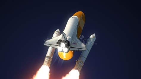 Space Shuttle Booster Separation In Flight