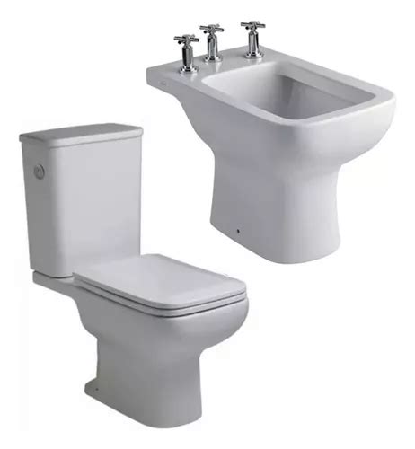 Inodoro Largo Con Asiento Bidet Trento Ferrum Blanco MercadoLibre